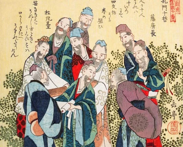 Dez homens sábios entre os discípulos de Confúcio.