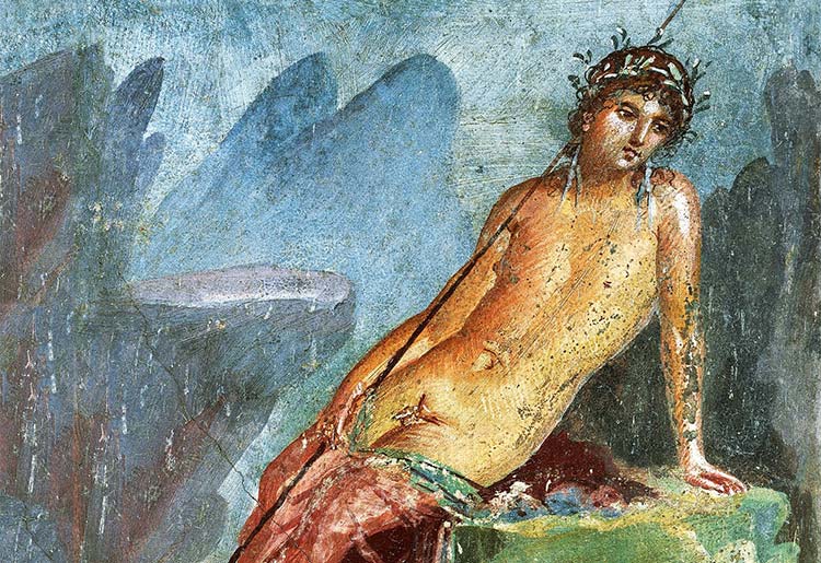 'Narcissus', antigo afresco romano de Pompéia