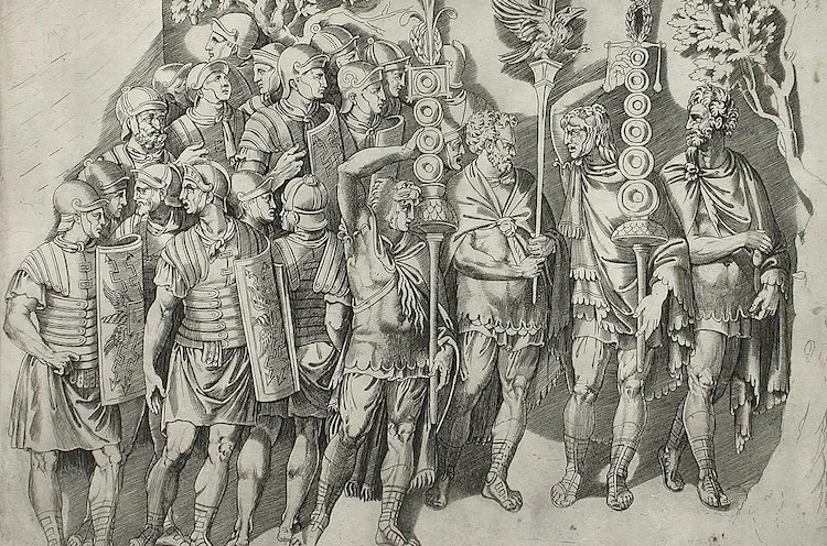 'Uma Legião Romana' por Marco Dente, c. 1515-151527.