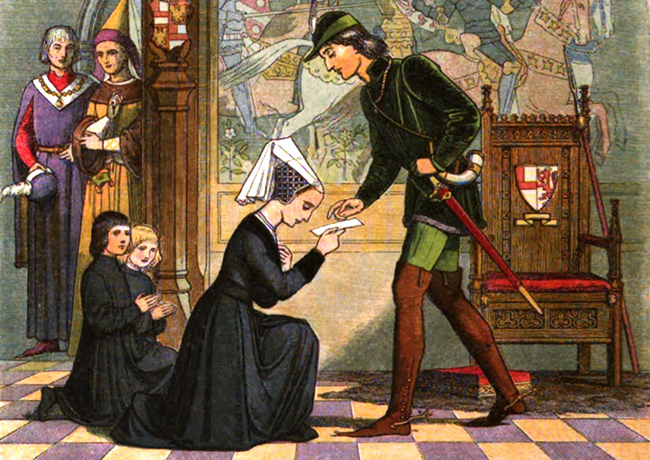 Eduardo IV conhece sua futura esposa, Elizabeth Grey.